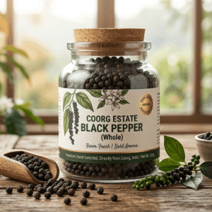 Coorg Estate Black Pepper (Whole) – Farm Fresh | Bold Aroma