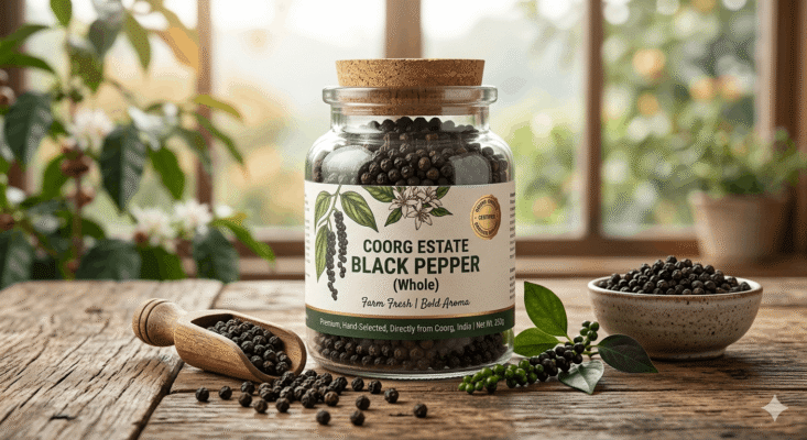 Coorg Estate Black Pepper (Whole) – Farm Fresh | Bold Aroma